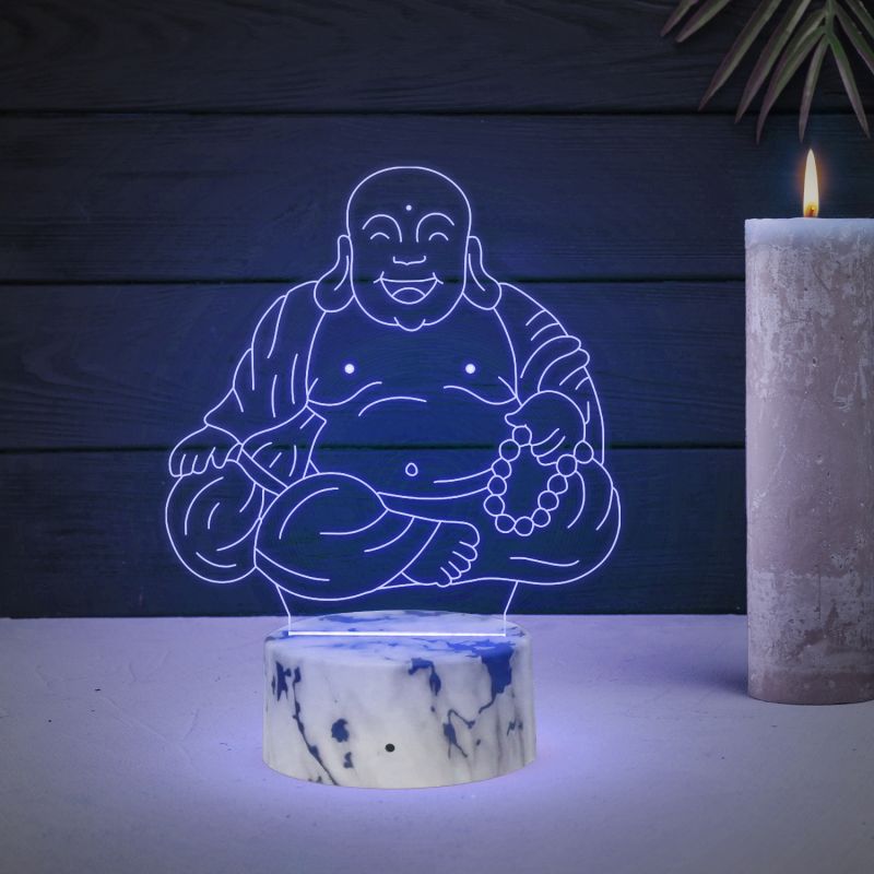 3D Laughing Buddha Led Night lamp 16 Color Changing Light with Remote Control Home Decor Lamp